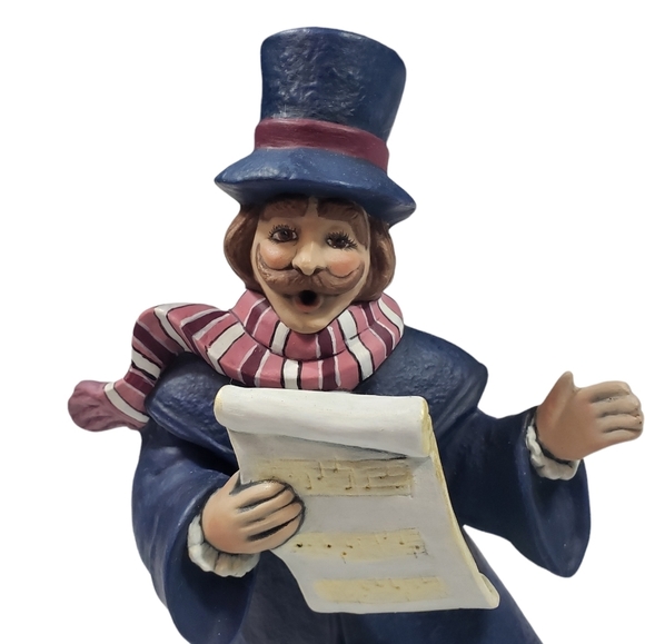 Victorian Ceramic Figurines Family Christmas Carolers Singers Decor Display - Picture 3 of 14